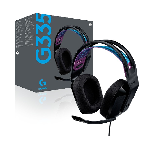 AUDIFONO GAMER LOGITECH G335 3.5MM NEGRO